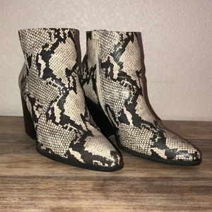 Soul “Mikey” snake print ankle boots